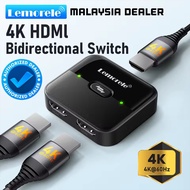 Lemorele HS001 HDMI Switch 2-in-1/1-in-2 4K 60Hz HDR HDMI Splitter Bidirectional Adapter for PS5 Swi