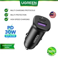 UGREEN PD30W SCP22.5W Car Charger Dual Port Usb A Usb C TypeC Type C Fast Charging Quick Charge 30W 