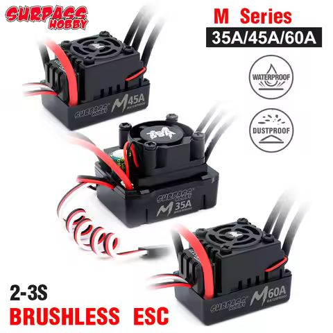 Surpass Hobby M35A M45A M60A Brushless ESC 2-3S Built-in BEC Waterproof Speed Controller For 1/10 1/