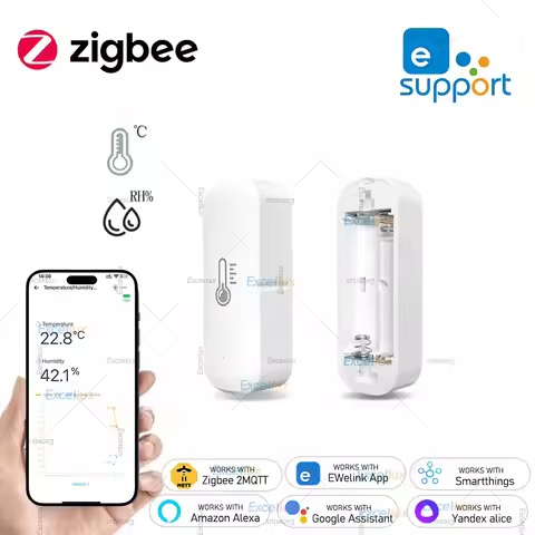 Ewelink ZigBee Smart Temperature Sensor Humidity Detector Smart Home Gadget APP Control Thermometer 
