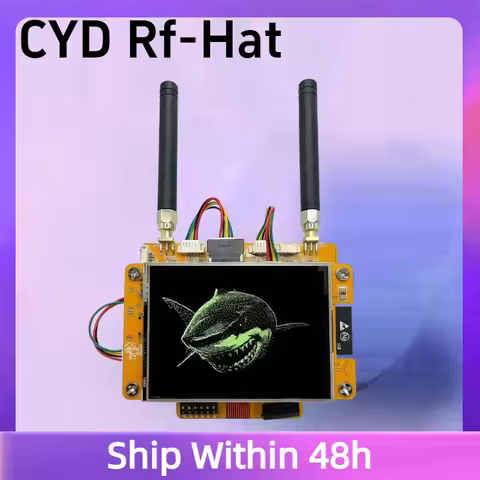 The NM-RF-Hat Companion Hat Multi-Band RF for CYD Bruce ESP32-2432S028 IR TX/RX nRF24 PN532 CC1101 4