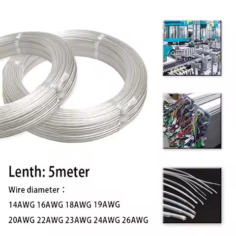 1pcs 14/16/18/19/20/22/23/24/26 AWG Silver Plated OCC FEP Wire High Purity OFC Copper Wire DIY Ampli