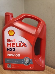 Shell Lubricant Oil (Minyak Hitam Kereta) Helix HX3 20W-50 (4L)