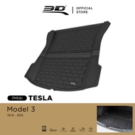 3D Mats ถาดท้ายรถยนต์ TESLA Model 3 2018 - 2022 พรมกันลื่น พรมกันนํ้า พรมรถยนต์