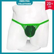 VANSKOOS G-STRING MESH MEN'S UNDERWEAR - GREEN VS16E HOT