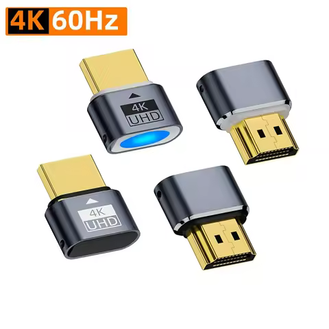 HDMI-compatible Dummy Plug Virtual Monitor EDID Display Emulator Adapter Support 4K@60Hz 1080@120Hz 