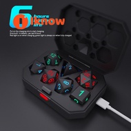 I know Glowing Dice Party Fluorescent Dice LED Electronic Dice 7-Pack Dice The Electronic Dice 7 cap