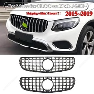 GT Style For Mercedes Benz GLC Class X253 2015-2019 GLC250 300 350 GLC43 AMG Car Front Inlet Mesh Bu