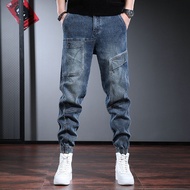 Overall Jeans Men's Brand Harem Pants Harem Pants 2024 Retro Heavy Wear-Resistant Men's Pants Handso