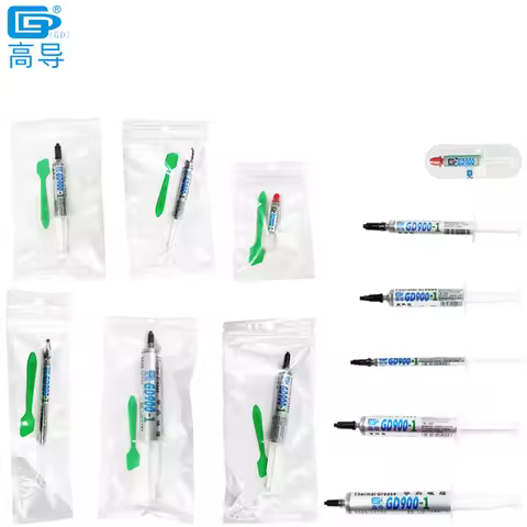 GD900-1 Thermal Conductive Grease Paste Plaster Heat Sink Compound Net Weight 1/3/7/15/30 Grams Gray