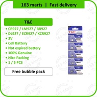 T&E miniature battery coin cell button bateri batteri 3V CR927 BR927 DL927 ECR927 LM927 KCR927