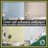Self-Adhesive Linen 3D Wall Sticker Waterproof Moisture-Proof for Living Room Kids Room Stiker Dindi