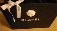 全新 Chanel CF 黑色銀扣牛皮魚子醬 23cm