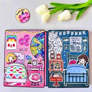 Ngôi nhà Wednesday vs Enid phong cách hồng đen Blackpink - Búp bê giấy Tocaboca