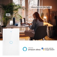 AXUS Works with Tuya US WiFi Smart Wall Switch RF433 1/2/3/4 Gang No Neutral Wire Touch Sensor LED L