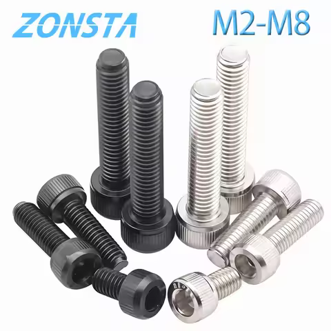 Hexagon Hex Socket Head Screw M3 M4 M5 M6 M8 M1.4M1.6 M2 M2.5 A2 304 Stainless Steel Cap Allen Head 