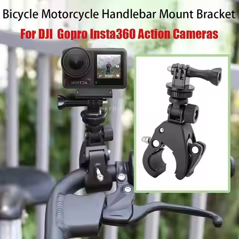For Insta360 Ace Pro 2 Bicycle Motorcycle Handlebar Mount Bracket for GoPro 13 DJI Action 5 Pro Hold