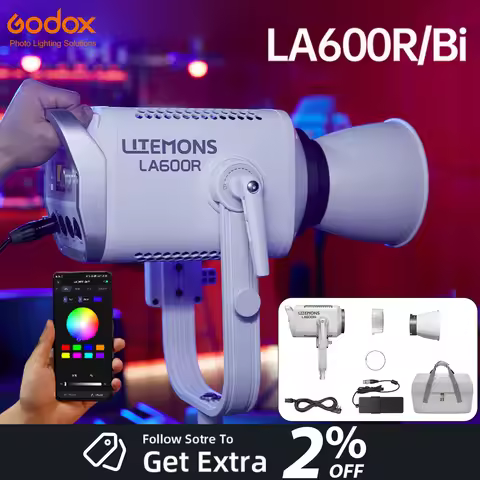 GODOX LITEMONS LA600R LA600Bi 600W COB Fill Light RGB Full Color LED Video Light Multiple Modes：HSI/