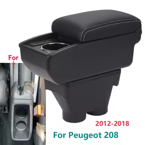 For Peugeot 208 Armrest Box For Peugeot 208 2012-2018 Car Armrest Storage Box Dedicated Retrofit par