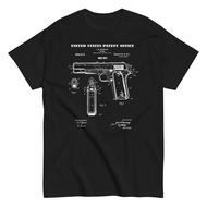 1911 Pistol Patent, 45 Cal Gun Unisex Classic T-Shirt New Hot Selling Clothing Featured