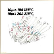20Pcs/set Rice Cooker Ceramic Thermal Fuse 185C/10A 185C/15A 216C/20A RF Temperature Fuse