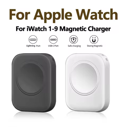 For Apple Watch 9 8 7 6 5 SE Ultra Series Magnetic Wireless Fast Charger Type C Lightning convert Ch