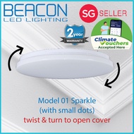 (CLIMATE VOUCHER) BEACON LED Acrylic Ceiling light - 27cm/38cm/48cm - Easy LED Replacement - up to 2