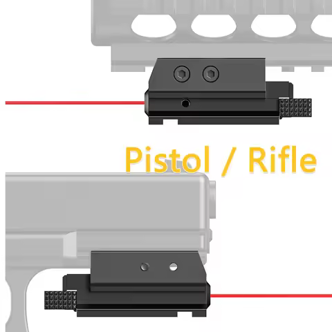 Tactical Red Dot Laser Sight Pointer with Battery Fit 11mm/20mm Rail Remote Switch for G17 19 22 Pis