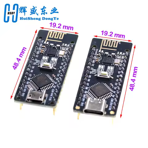 RF-Nano Nano V3.0 Type-C Micro USB Development Board ATmega328P QFN32 5V 16M CH340 Integrate NRF24L0