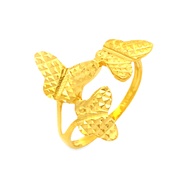 Top Cash Jewellery 916 Gold Triple Butterfly Ring