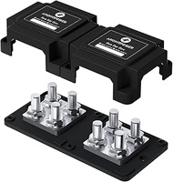 AMOMD 400A Bus Bar Heavy Duty Power Distribution Block UP to DC 48V Ground Busbar Box with 8X M10(3/