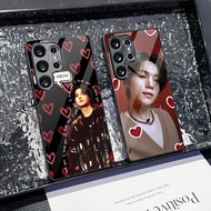 Suga _ Agust D 08 Glass Phone Case Glass for Samsung Galaxy S22 S23 S24 S25 Ultra Plus S24FE S25FE M