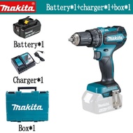 2023Top Quality Makita DDF485 18VRechargeable Impact Driver Electric Drill Power Tool 450 N.m 13mm Impact Screwdriver Electric Drill Contain Batteries