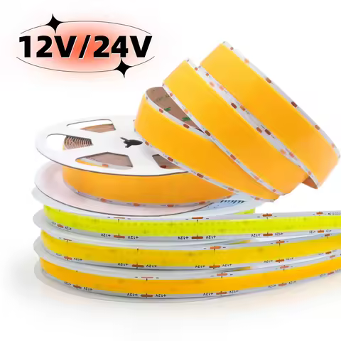 Ultra Bright COB LED Strip Light 24V Five Rows 1600LEDs/m Dimmable Linear Lighting Double Rows 600LE