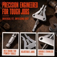 [COD] Pipe Extractor Tool, 4 Points 6 Points Broken Thread Puller, Removal Tool 1 Inch Size Hex Shan