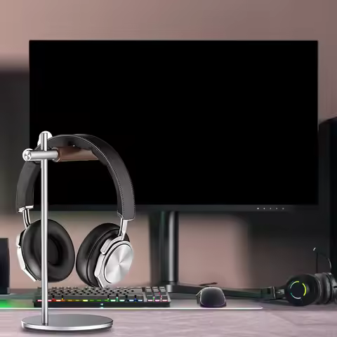 Aluminium Alloy Headphone Stand Non-Slip Desk Earphone Stand Gaming Headset Holder for Apple Vision 