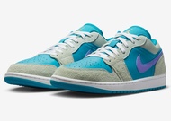 NIKE AIR JORDAN 1 LOW AQUATONE GREY BLUE PURPLE ORIGINAL DX4334 300