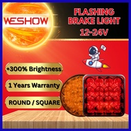 WESHOW Rear Flashing Light 12v 24v Lampu Kelip-kelip Belakang Lampu Break Kelip Break Flashing Akses