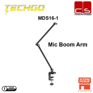 TECHGO Microphone Boom Arm Table Mic Holder Stand Arm Clamp Mount For Content Creator - MDS16-1