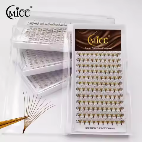 5D 6D 8D 10D Dark Brown Eyelashes Promade Colored Premade Fans Lash Extensions Soft Pre Made Volume 