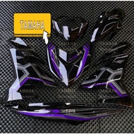 YAMAHA Y15 Y15zr V1 V2 velozi vietnam purple grey line (Y16 design for Y15) Black Cover set Free Emb