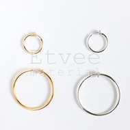 L89 stainless steel titanium stainless steel jumbo circle loop earrings