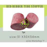 Red Rubber Tube Stopper hole insert  管塞 penyumbat lubang / round stopper