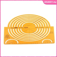[DilidilidaMY] Large Isometric Ellipse Template, Student Measuring Template Yellow 4352