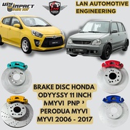 [FRONT ONLY] HONDA ODC 11 INCH MODIFIED UPGRADE TO PERODUA OLD MODEL RIM 15 6.5JJ