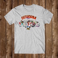 Good Printed Soft Futurama Cartoon Logo Men'S Grey T-Shirt