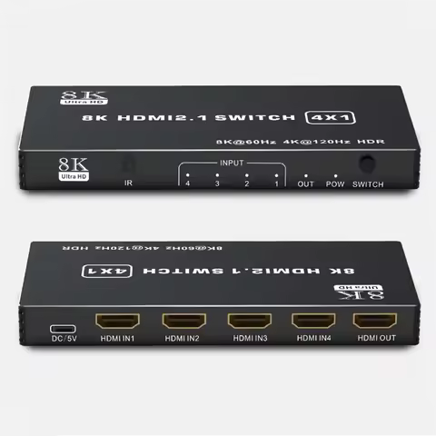 5 in 1 out Switch Splitter 8K HDMI 2.1 120Hz 5-port HDMI 4K 120Hz Splitter Switcher CEC 48gbps HDMI 