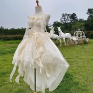 Flower Wedding Dress lolita Dress lolita Dress Birthday Adult Gift Dress lolita Trailing Pettiskirt 