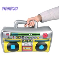 MAYSHOW Inflatable Radio Recorder  80's 90's Party Decorations Musical Carnival Party Retro Dress Ac