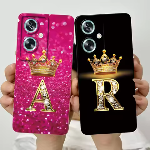 For Oppo A79 5G Case Crown Letter Couple Cover CPH2553 CPH2557 Soft Silicone Case For Oppo A 79 A79